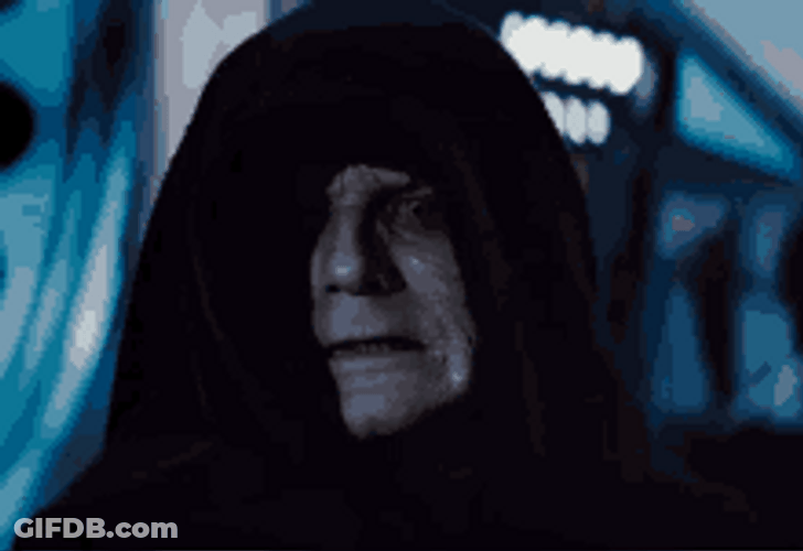 Emperor Palpatine Showing Hatred GIF