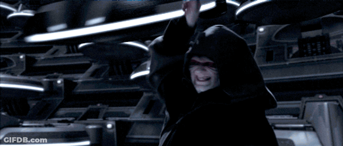 Emperor Palpatine Star Wars Angry Throwing Things GIF