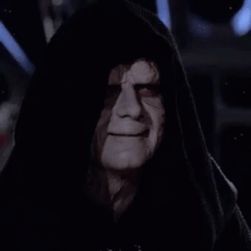 Emperor Palpatine Star Wars Funny Awkward Smile GIF