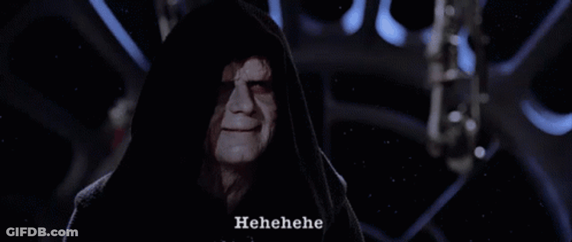 Emperor Palpatine Star Wars Hehe Laughing GIF