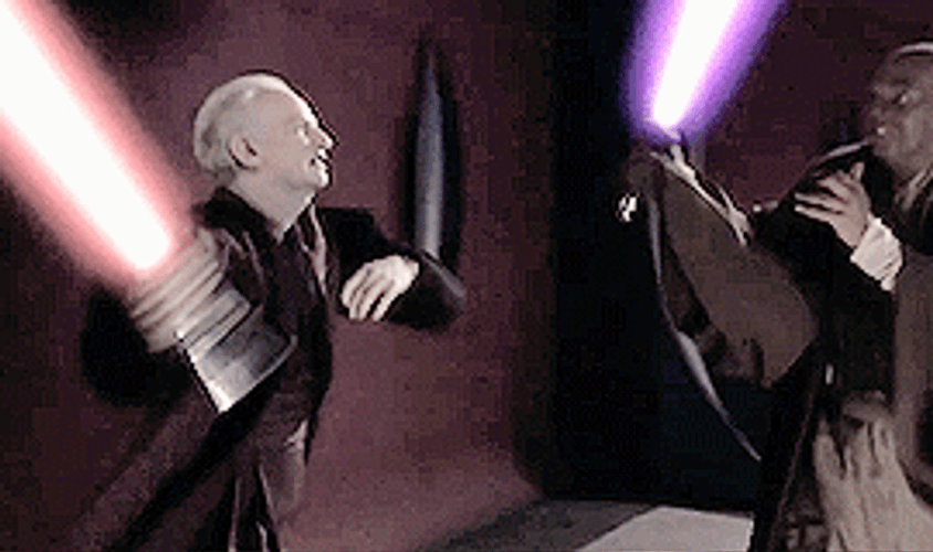Emperor Palpatine Star Wars Light Saber Fighting GIF