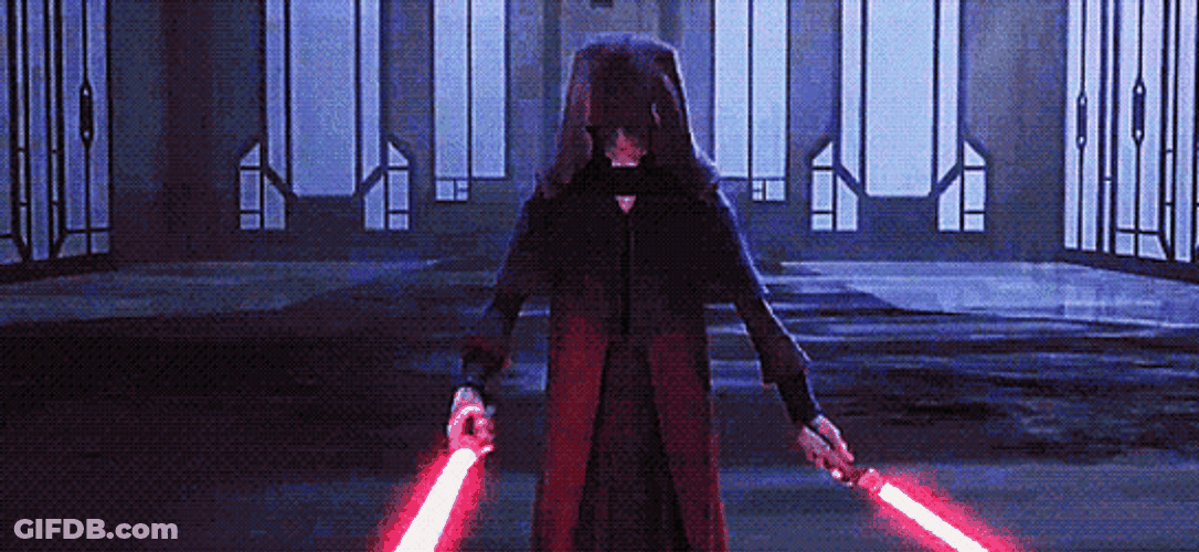 Emperor Palpatine Star Wars Red Light Saber GIF