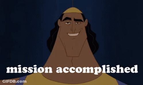 Emperor's New Groove Character Smiling Mission Accomplished GIF