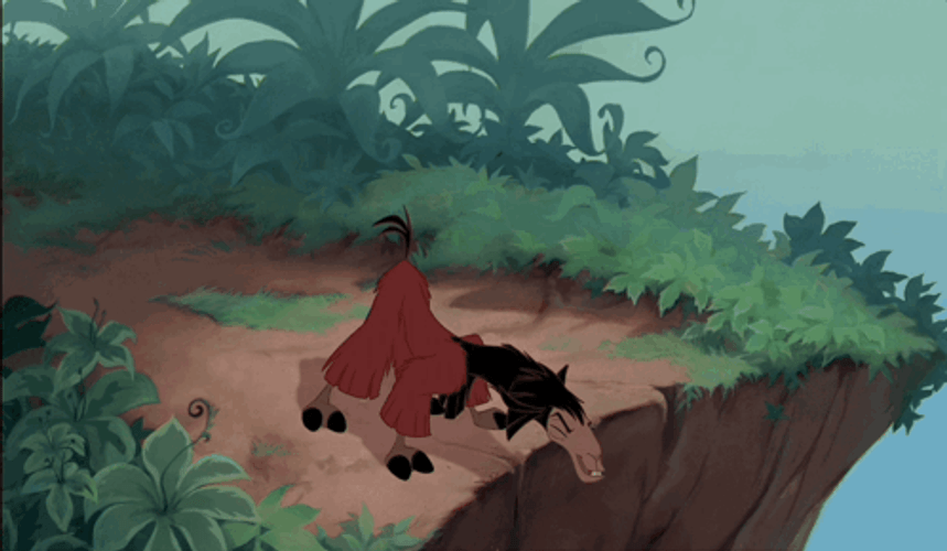 Emperor's New Groove Llama On A Cliff GIF