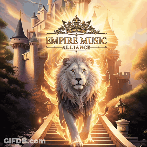 Empire Music Alliance Poster With Lion And Castle GIF