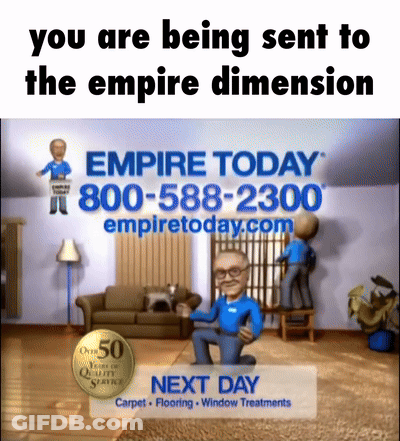 Empire Today Ad Man Kneeling Down GIF