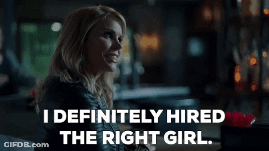 Employee Appreciation Day Definitely Hired Right Girl GIF