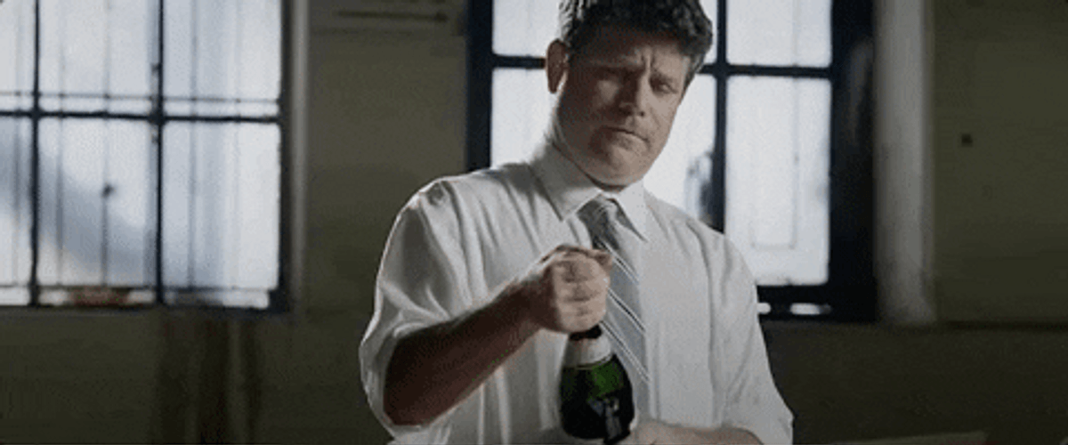 Employee Champagne Popping GIF
