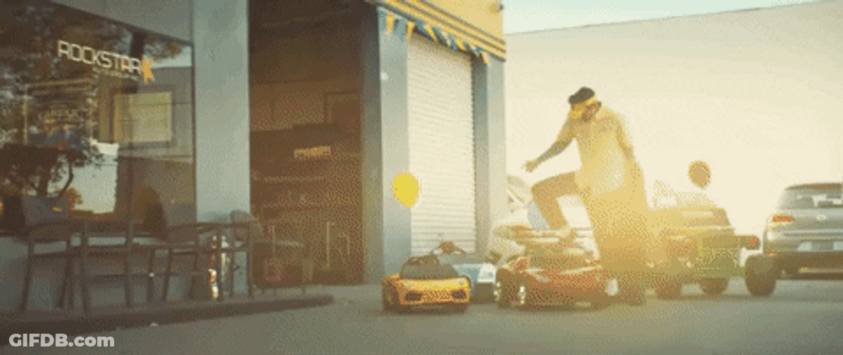 Employee Stealing Kiddie Car GIF