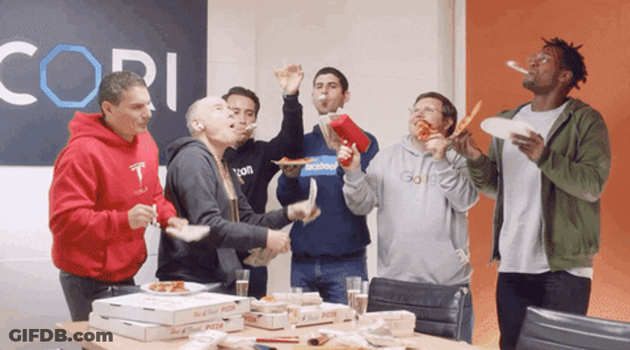 Employees Partying Funny Celebration GIF