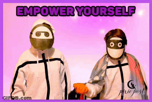 Empower Yourself Poster With Two People GIF