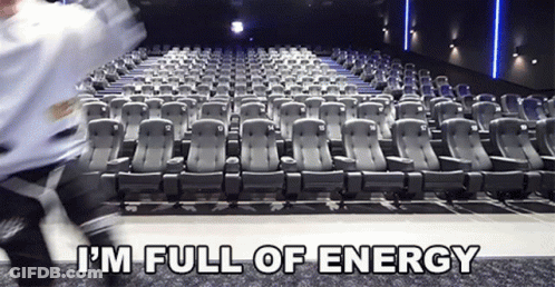 Empty Auditorium I'm Full Of Energy GIF