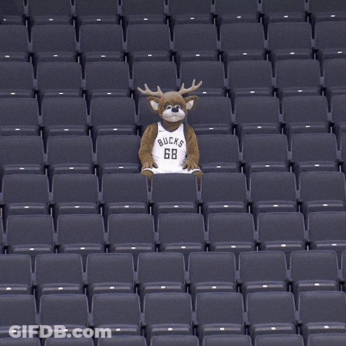 Empty Fan Milwaukee Bucks Mascot GIF
