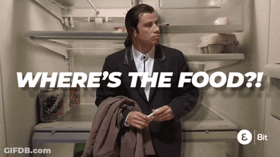 Empty Food John Travolta GIF