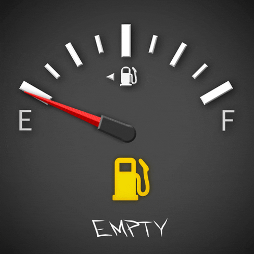 Empty Gas Warning Dashboard Gauge GIF
