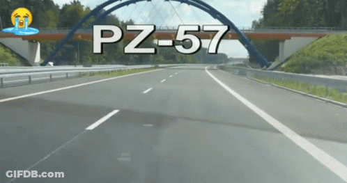 Empty Highway With PZ-57 GIF