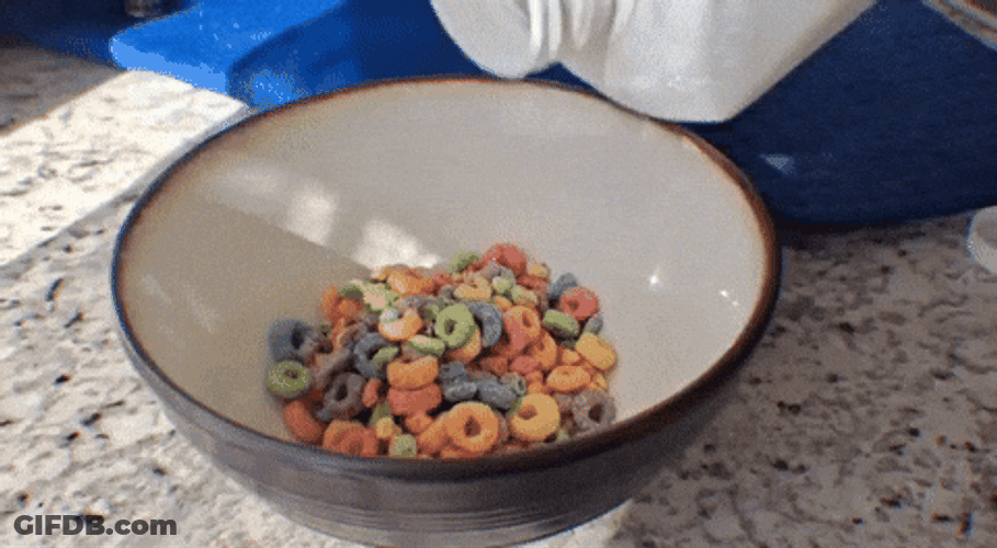 Empty Milk For Cereal GIF