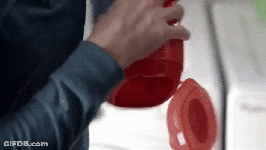 Empty Red Plastic Bottle GIF