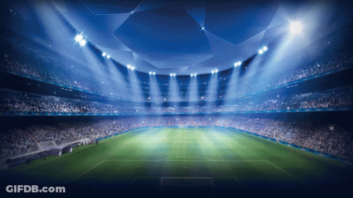 Empty Soccer Stadium With Lights GIF
