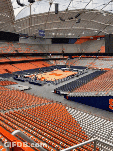 Empty Stadium With Adidas Sign GIF