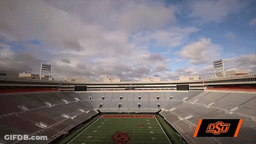 Empty Stadium With OSU Letters GIF