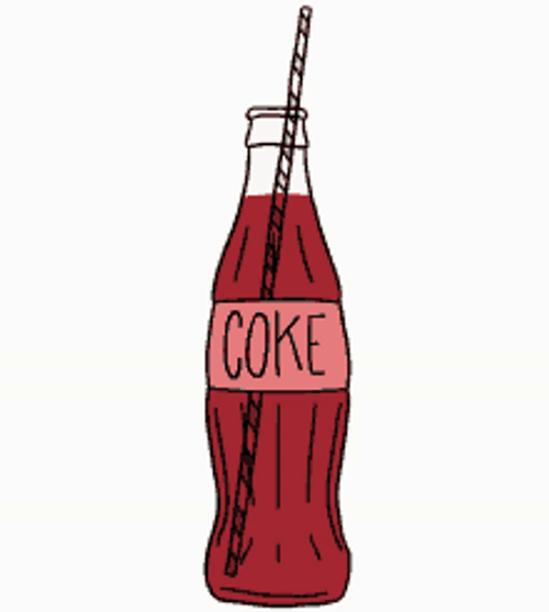 Emptying Coke Bottle With Straw GIF