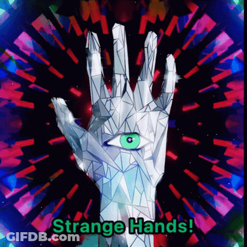 Enchanting Eye Hand Psychedelic Artwork GIF