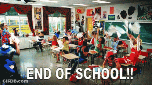End Of School Classroom GIF
