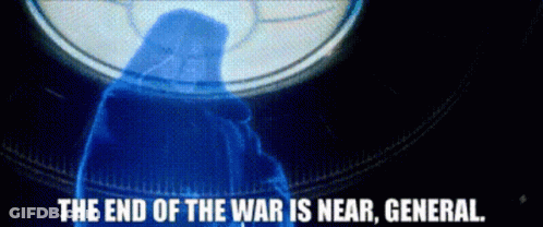 End Of War Is Near General Black Background GIF