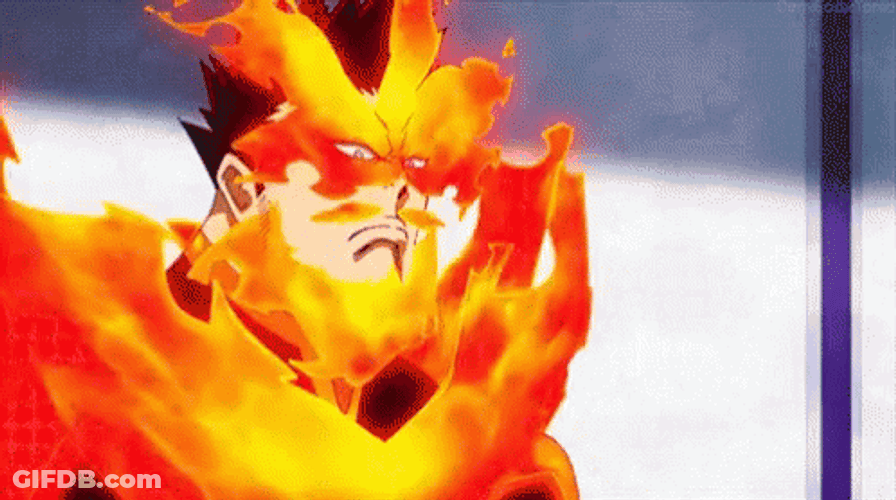 Endeavor Pouting Hero Academia GIF
