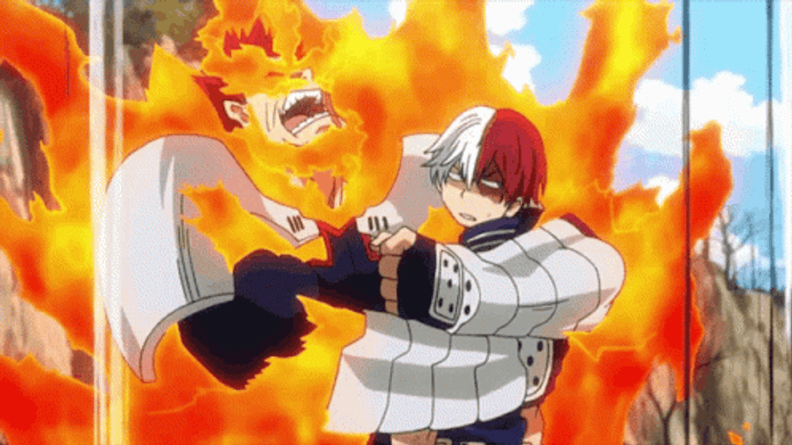 Endeavor Whining On Todoroki GIF