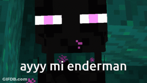Enderman Saying Ayyy Mi Enderman GIF
