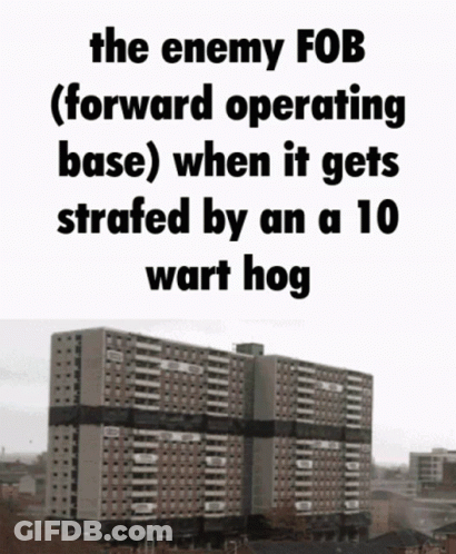 Enemy FOB Forward Operating Base Strafed By A-10 Warthog GIF