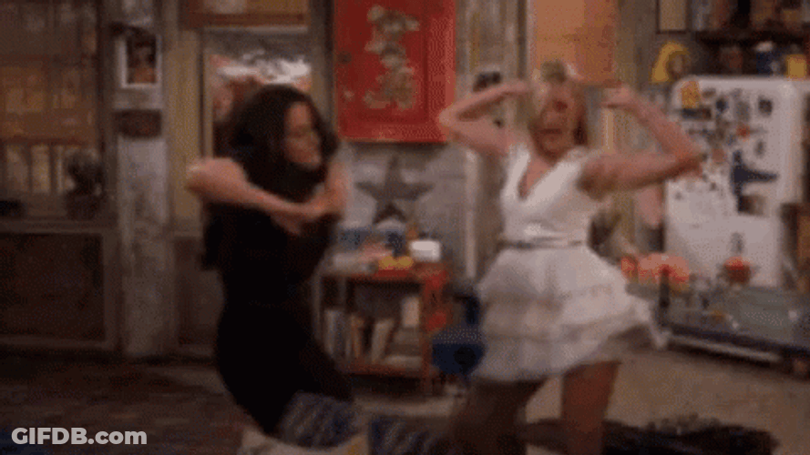 Energetic Dancing Girls GIF