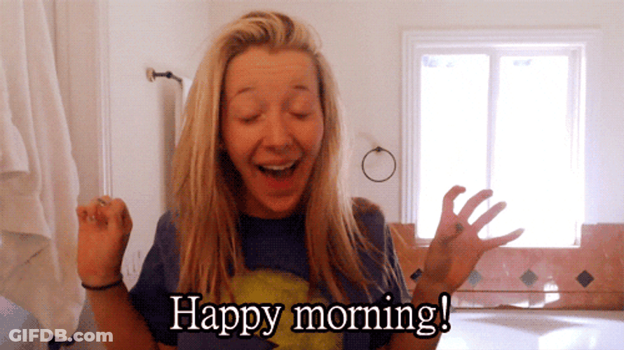 Energetic Good Morning Greeting GIF