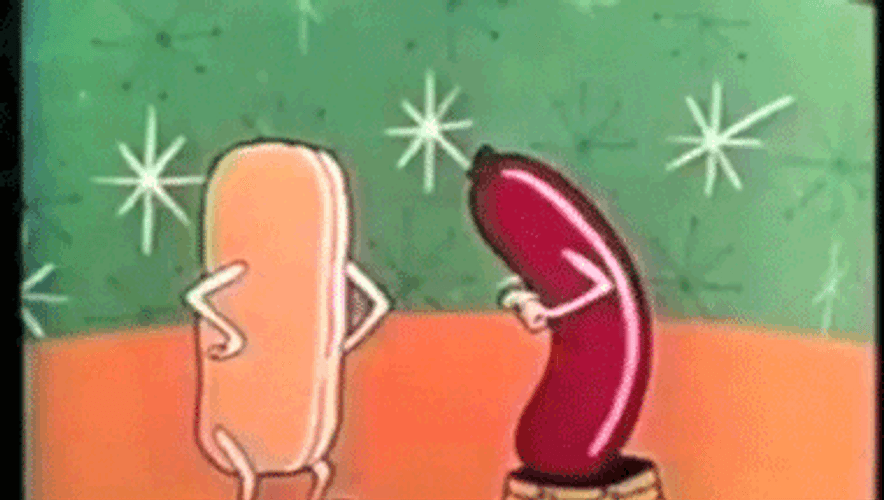 Energetic Hot Dog Face Tumbling GIF