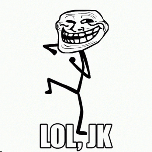 Energetic Smirking Troll Face Meme GIF