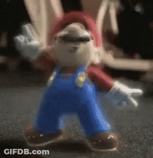 Energetic Super Mario Headbang Dance GIF