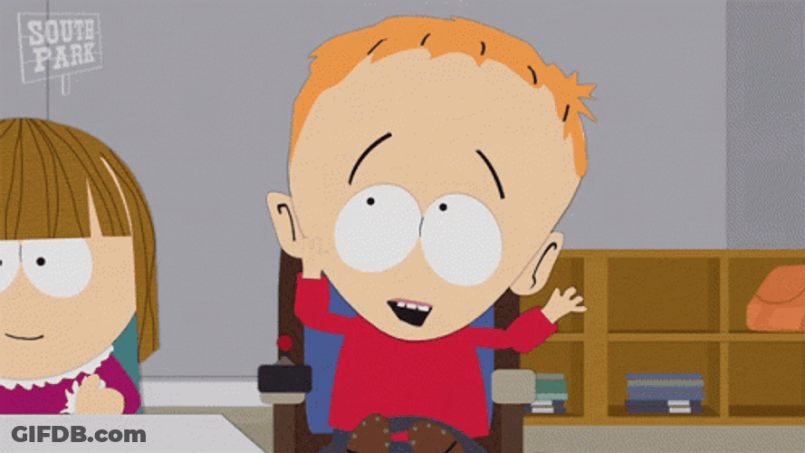 Energetic Timmy South Park GIF