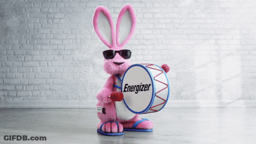 Energizer Bunny Drop Drum Stick GIF