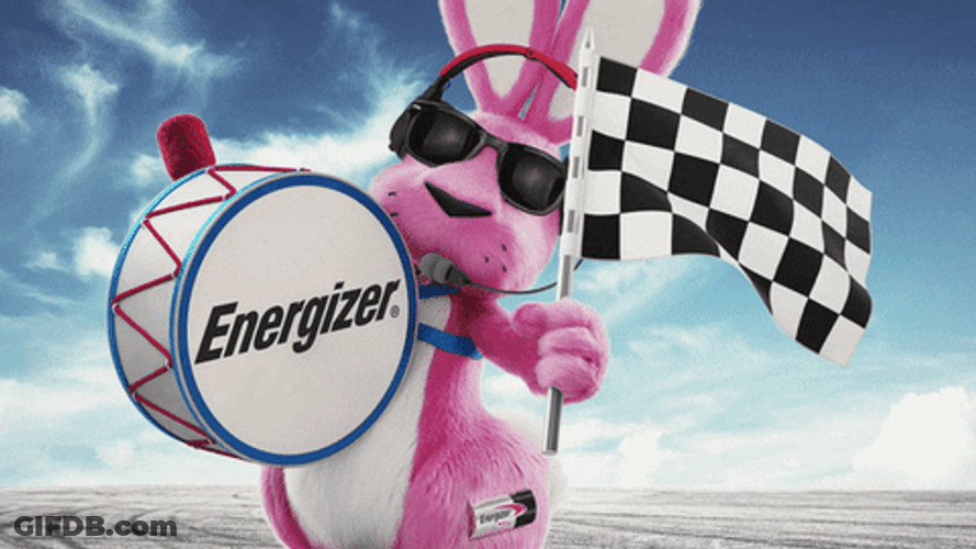 Energizer Bunny Finish Line Flag GIF