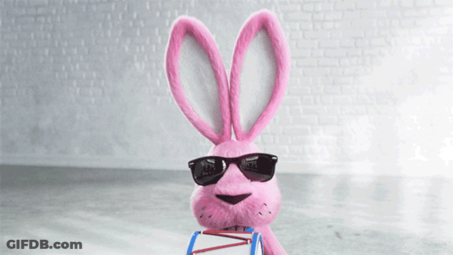 Energizer Bunny Happy Hey Girl GIF