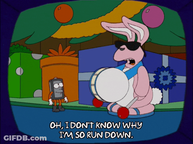 Energizer Bunny Tired Run Down GIF
