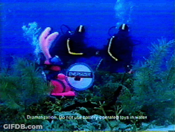 Energizer Bunny Under Sea 90S GIF