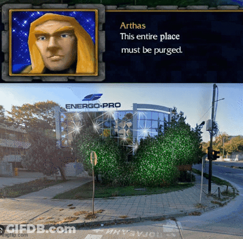 Energo Pro Building Next To Man GIF