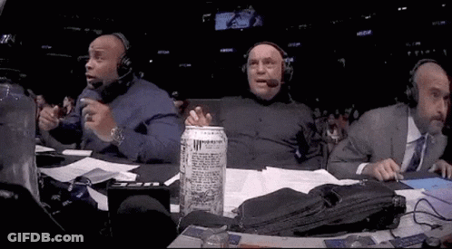 Energy Drink Can With Three Men Wearing Headphones GIF