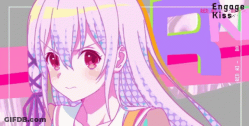 Engage Kiss Poster Girl Serious Face GIF