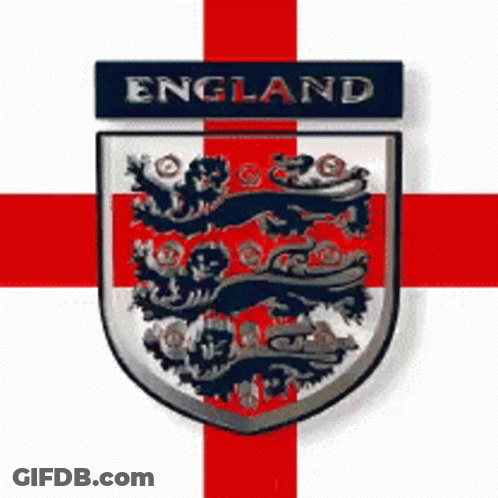 England Flag With Coat Of Arms GIF