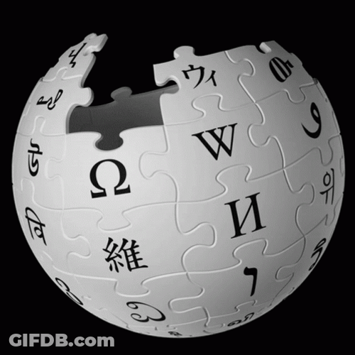 English Wikipedia Logo Spinning Globe GIF