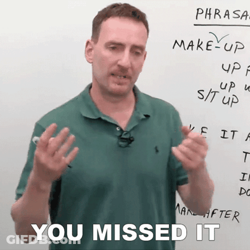 Engvid You Missed It By That Much GIF